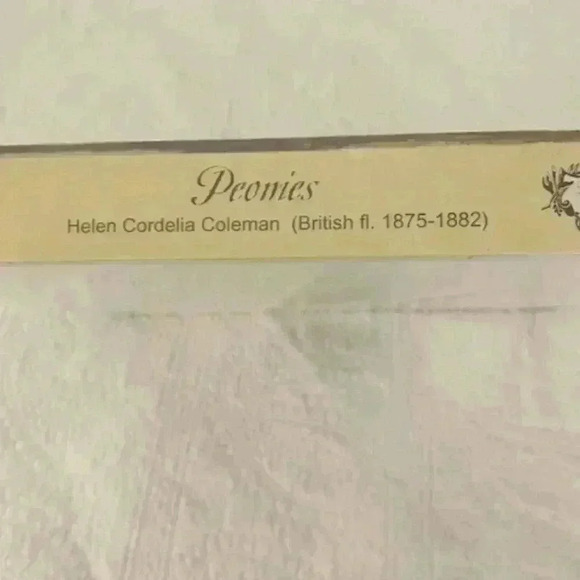 Laurel Ink Peonies Helen Cordelia Coleman - British 1875-1882 -Puzzle 18X24 - Picture 4 of 4